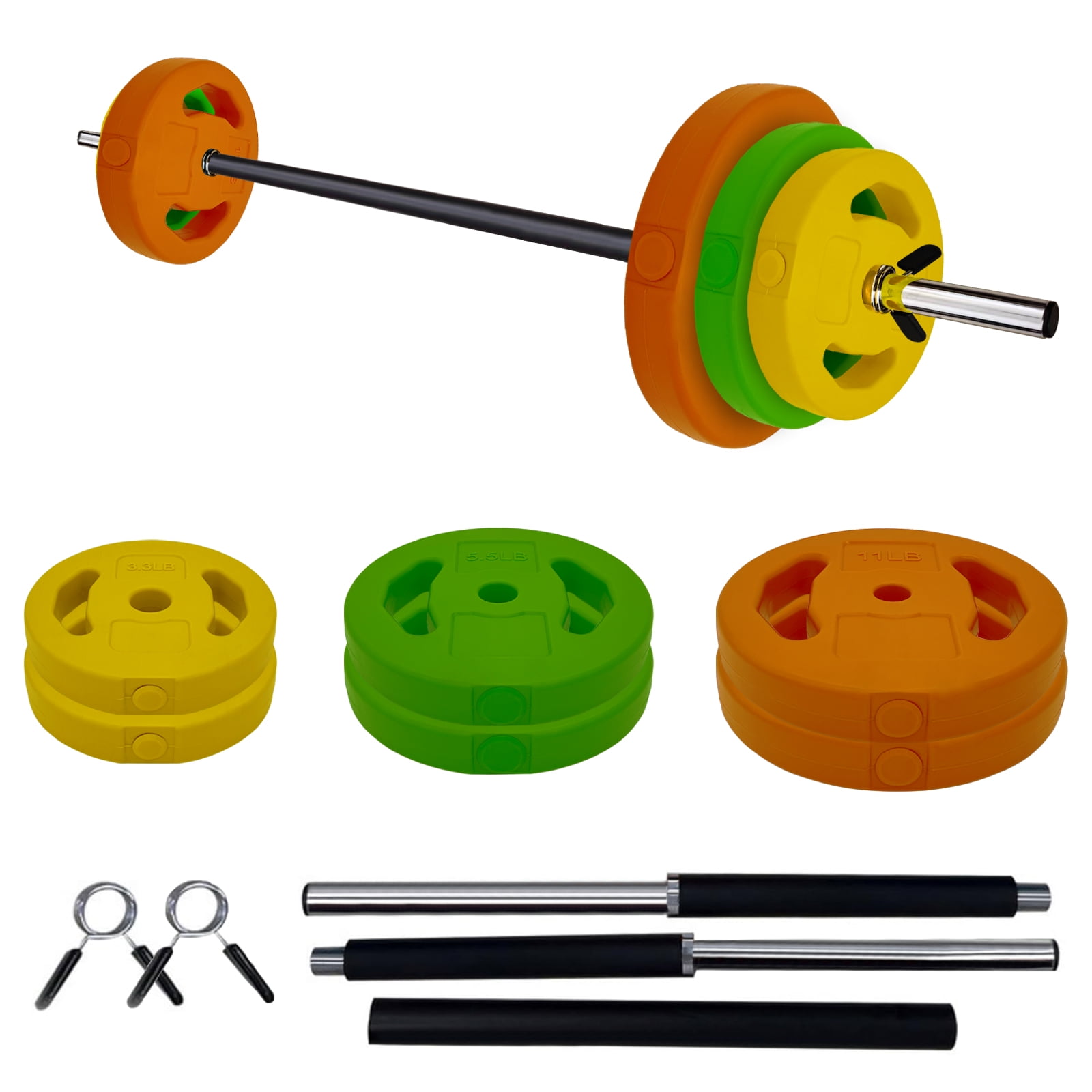 Weight Barbell Weight Set for Home Gym, Adjustable Weights for Exercise, Lifting, and to Build Muscle,Multiple Styles