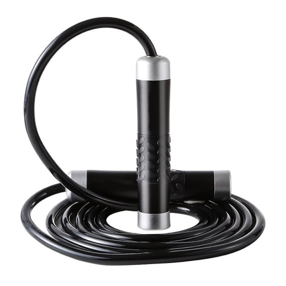 Weight-Bearing Skipping Rope Heavy-Strength Fighting Pvc Heavy Rope Aluminum Alloy Skipping Rope - Black