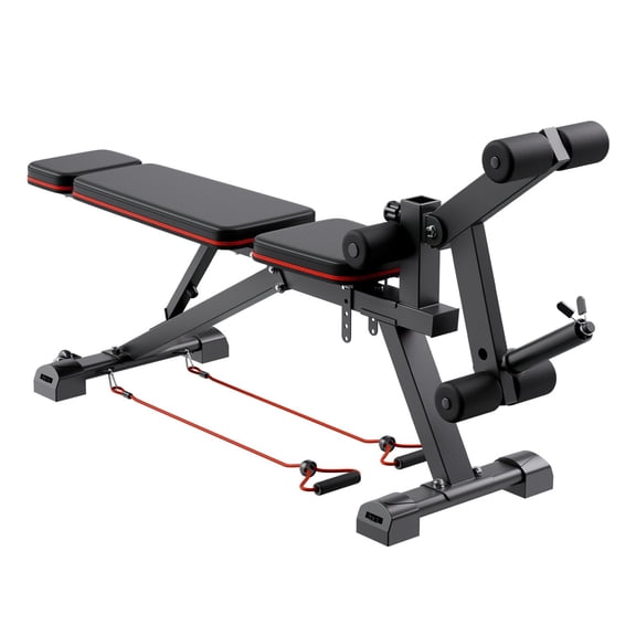 Weight Bench 800 lbs Adjustable, Full Body Workout with Leg Extension & Preacher Pad, Quick Adjust Flat/Incline/Decline for Home Gym