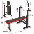 Weight Bench Adjustable Incline Decline Foldable Full Body Workout Gym