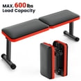 Weight Machine Storage Sticker Weight Bench,Blacksmith Foldable Flat Bench with 600 lbs Limit for Full ...