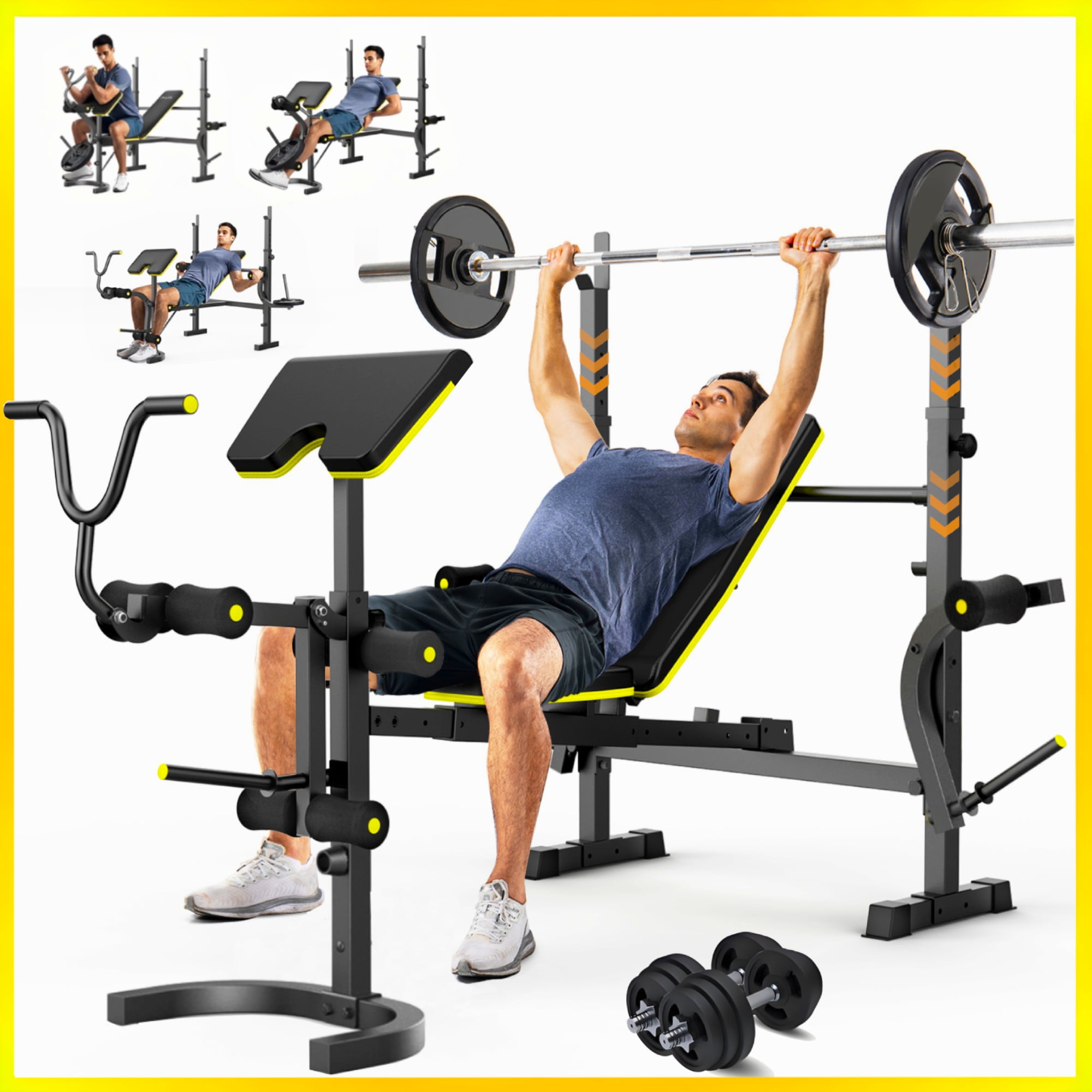 Exercise Equipment Home Gym Equipment ANCHEER 900LBS Weight Bench