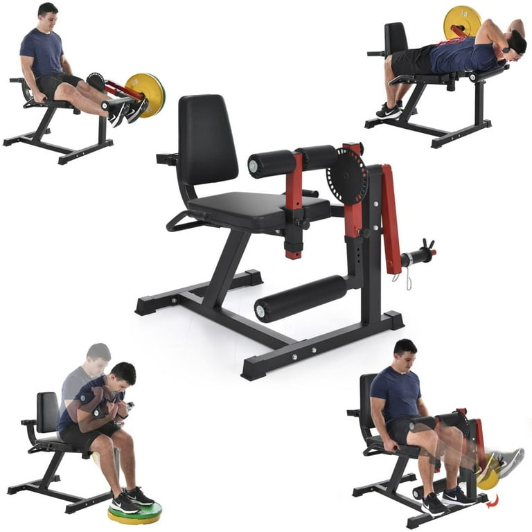 Weight Bench with Leg Extension Leg Curl Machine with Adjustable Seat Backrest Chest Press Machine for Home Gym Hamstring Workout and Quadriceps