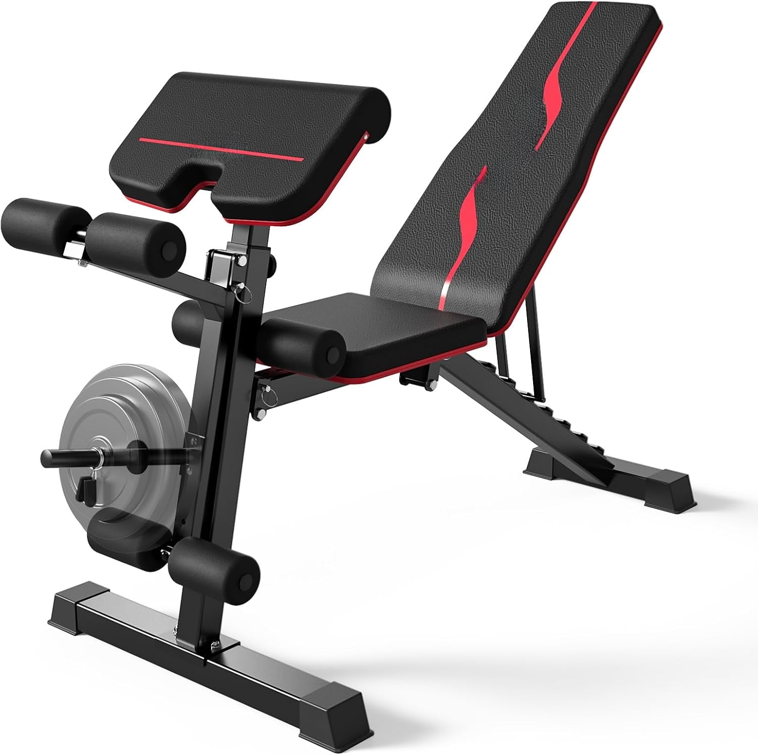 Weight Bench Press, Adjustable Workout Benches for Home Gym Dumbbell Exercise, 880 LB Stable Incline Decline Bench for Full Body Workout, 2 Sec Fast Folding Strength Training Sit up Bench