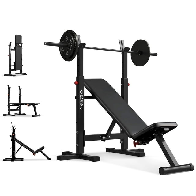 Bodyweight Squat And Bench Workout Foldable Workout Bench FitGoods - Main Image