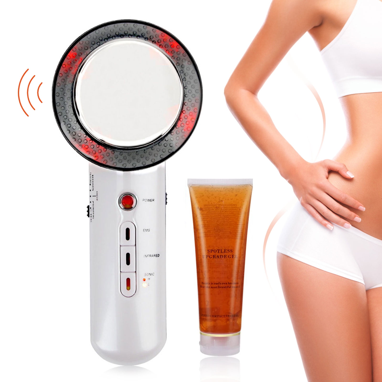 Weight Burning Massager,Body Slimming Massager,3 in 1 Ultrasonic RF  Cellulite Remover Machine with 300ml Gel for Belly Arm and Leg 