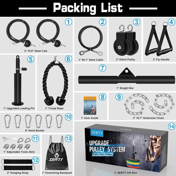 Weight Cable Pulley System Gym