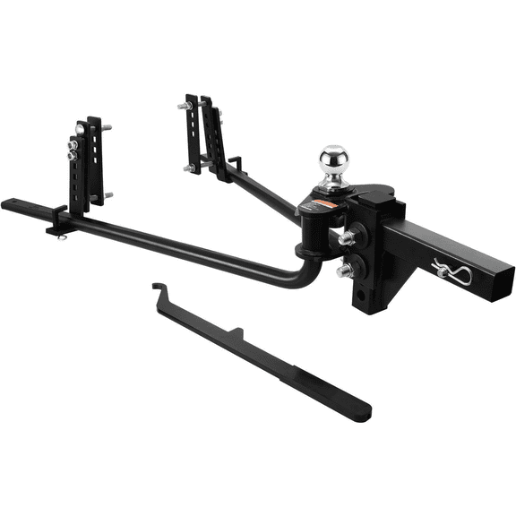 Weight Distribution Hitch 1000 lbs, Sway Control Trailer Hitch Kit - 2-5/16" Ball, 2" Shank, RV & Yacht Towing, Load Leveling Hitch, Black