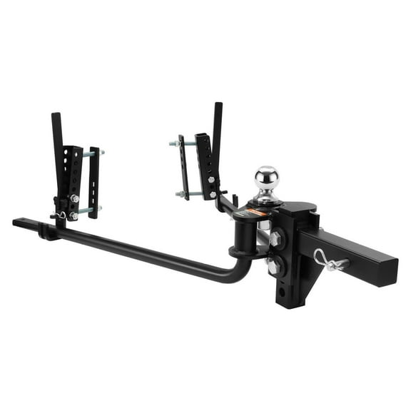 Weight Distribution Hitch 1500lbs - Trailer Sway Control Kit - 2" Shank - 2-5/16" Ball - RV & Yacht Towing - Powder Coated - Black