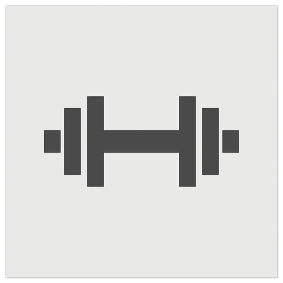 Weight Dumbbell Workout Icon DIY Cookie Wall Craft Stencil - 3.5 Inch