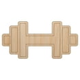 thumbnail image 1 of Weight Dumbbell Workout Icon Wood Shape Unfinished Piece Cutout Craft DIY Projects - 6.25 Inch Size - 1/4 Inch Thick, 1 of 7