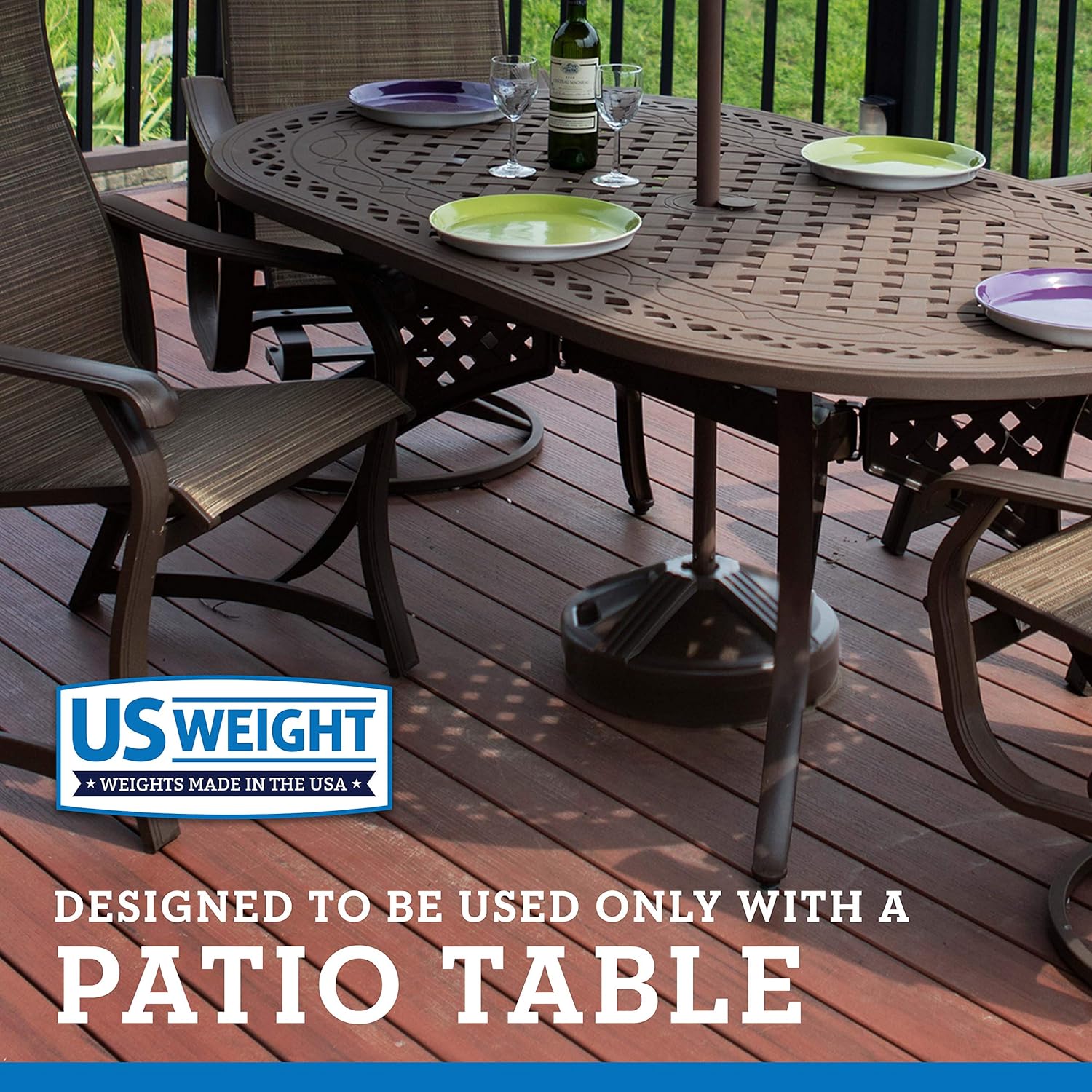 Weight Durable Fillable Umbrella Base for Patio Table - 50 Pound ...