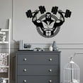 thumbnail image 1 of Weight Lift Body Builder Strength Fit Strong Fitness Silhouette Motivation Inspirational Fitness Healthy Life Style Wall Art Vinyl Sticker Decal Home Décor Work Out Gym Room Bedroom Size (18x20 inch), 1 of 3
