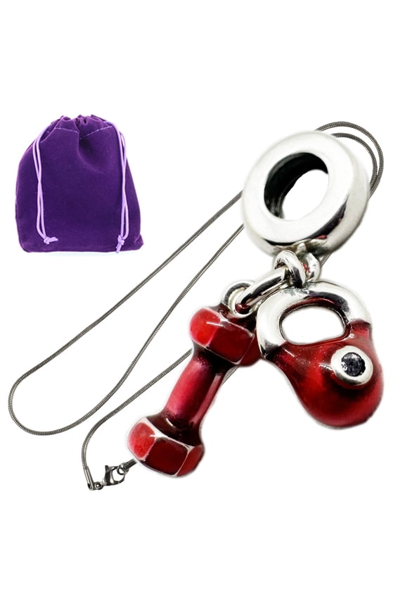 Weight Lifting Accessories Men - Stainless Steel Snake Chain with Metal Alloy Charm - Weight Lifter Necklace for Fitness Enthusiasts - Durable and Stylish Fitness Accessories for Weight Lifting