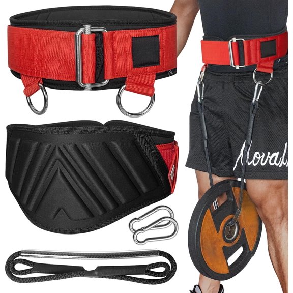 Weight Lifting Belts for Men & Women: Design Patents 2-in-1 Weightlifting & Dip Belt with Rope for  Support, Gym Belt for Powerlifting, Pull-Ups, Squat,