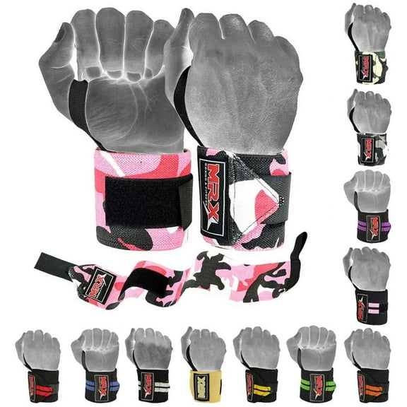 Weight Lifting GYM Training Wrist Wraps For Wrist Support While Lifting Crossfit Wrap Camo Pink 1 Pair