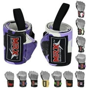 Weight Lifting GYM Training Wrist Wraps For Wrist Support While Lifting Crossfit Wrap Camo Purple 1 Pair
