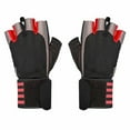 thumbnail image 1 of Weight Lifting Gloves For Gym And Exercise, Wrist Support Weightlifting Gloves Palm Protection - Red, 1 of 5