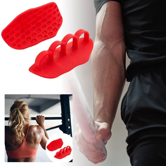 Weight Lifting Grips for Gym Training Heavy Duty Rubber Workout Grips Enhanced Grip Comfort Ergonomic Design for Men Women 2PCS