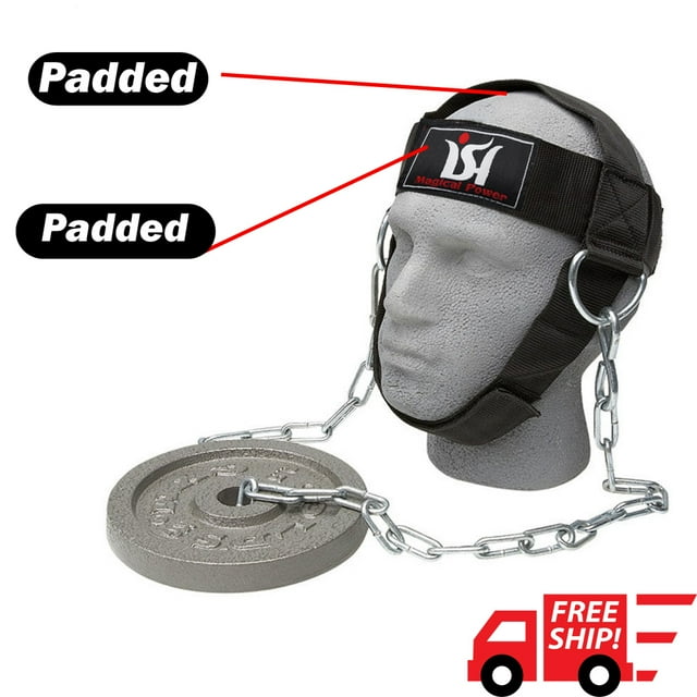 Weight Lifting Head Neck Harness Gym Workout Exercise Training Straps Belt New ISH Sports