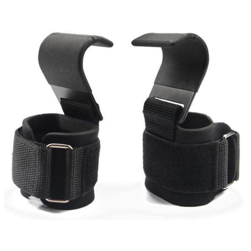 Weight Lifting Hook Grips with Wrist Straps Wrist Support Gym Training Hooks for Pull Ups Deadlifts Strength Training Fitness