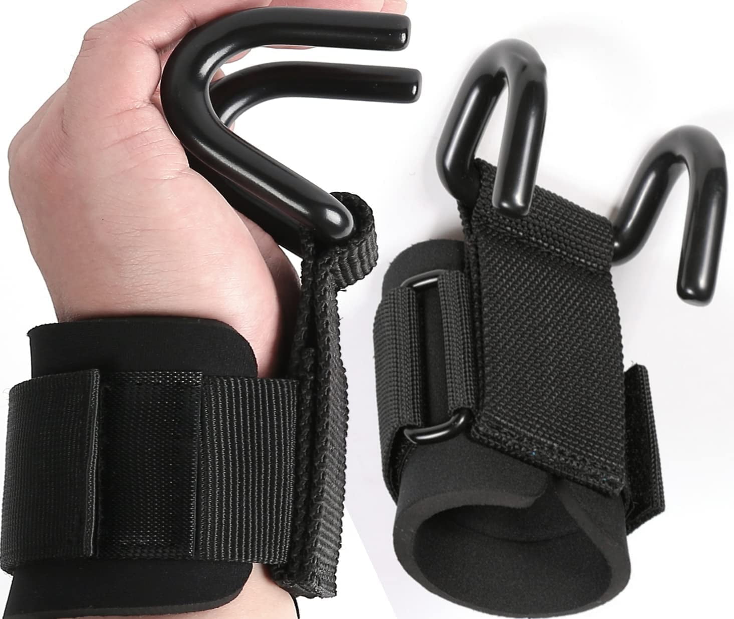Weight Lifting Hooks and Deadlift Straps - Pull up Grips, Lifting