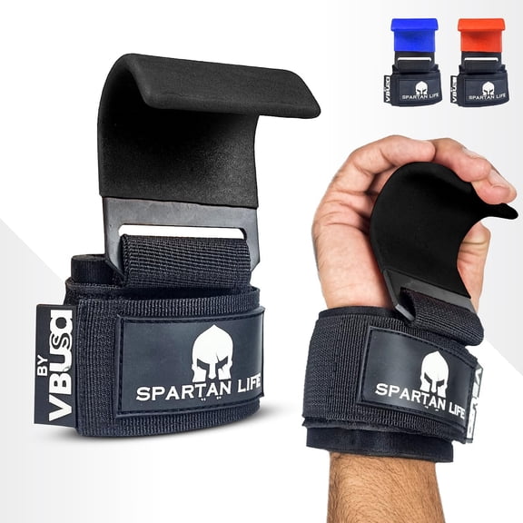 Weight Lifting Hooks Heavy Duty Power Lifting Wrist Straps Pull Ups Deadlift Grips Power Lifting Hooks Padded Workout Straps for Weightlifting Gym Gloves for Men & Women