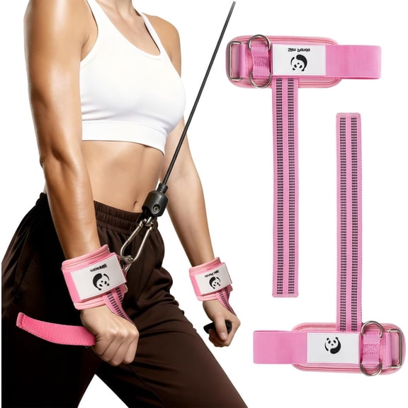 Weight Lifting Straps With Double Cuffed D Ring, Wrist Support for Men Women ,Heavy Duty Thick Comfortable Lifting Straps, Secure Fit, Grip, Straps for Weightlifting & Strength