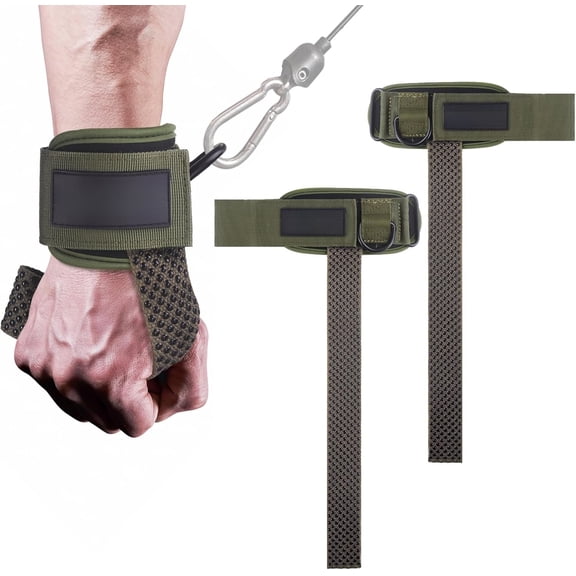 Weight Lifting Straps with Cuffed D Ring,Heavy Duty Thyick Comfortable Lifting Straps, Secure Fit, Grip, Straps for Weightlifting & Gym