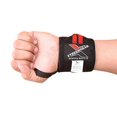 thumbnail image 1 of Weight Lifting Wrist Wraps Support Fitness Training Gym Bandage Straps Black Red B-1 (Black), 1 of 2
