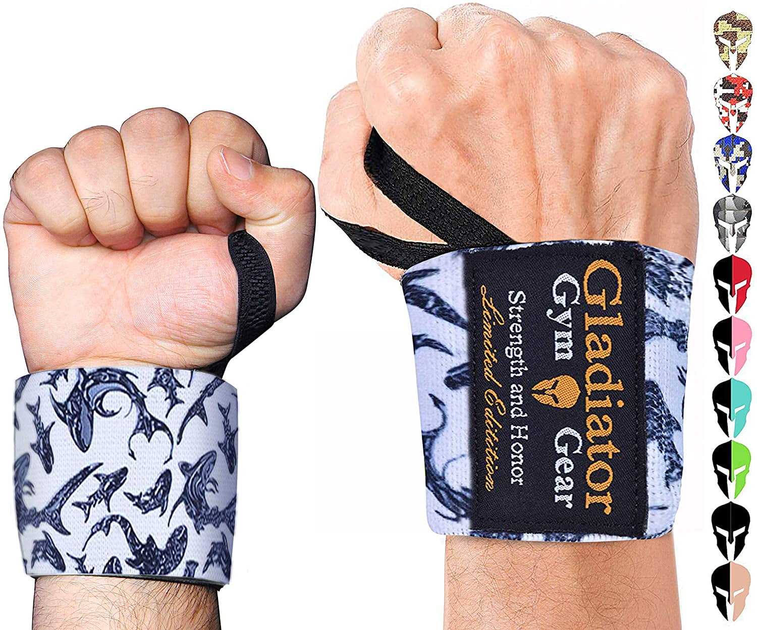 Weight Lifting Wrist Wraps with Thumb Loops Wrist Support Protection for Power Lifting Cross Training Bodybuilding G3 Wrist Straps. Gladiator Gym Workout Gear for Men Women Walmart