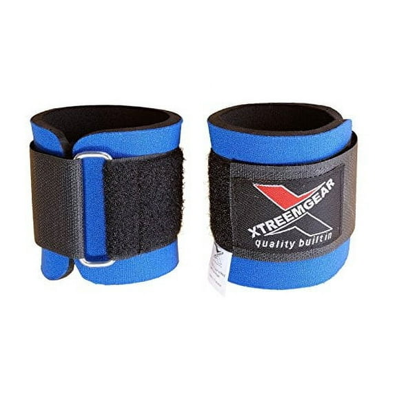 Weight Lifting Wrist WrapsTraining Straps Locked with Hook Blue