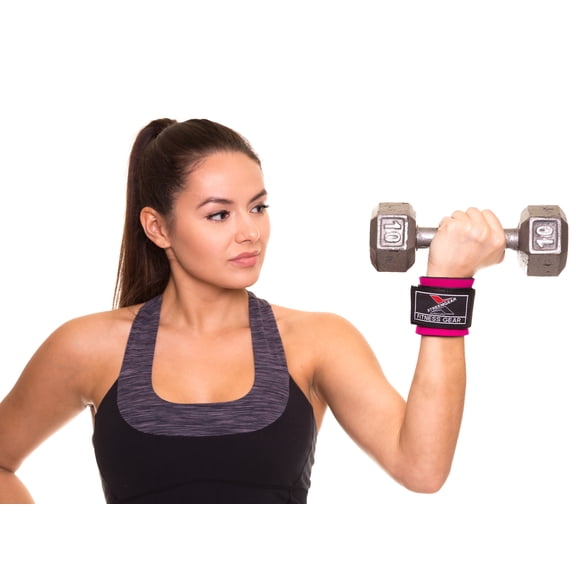Weight Lifting Wrist WrapsTraining Straps Locked with Hook Pink