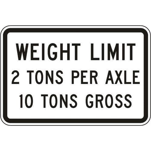 Weight Limit Signs Regulatory Traffic Signs Metal Sign Tin Sign 8x12 Inch - Caution Safety Warning Security Signs Indoor & Outdoor Signs for Home, Office, Work