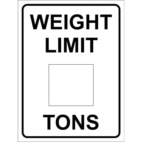 Weight Limit _ Tons Sign Metal Tin Sign 8x12 Inches Caution Danger Safety Security Warning Notice Signs
