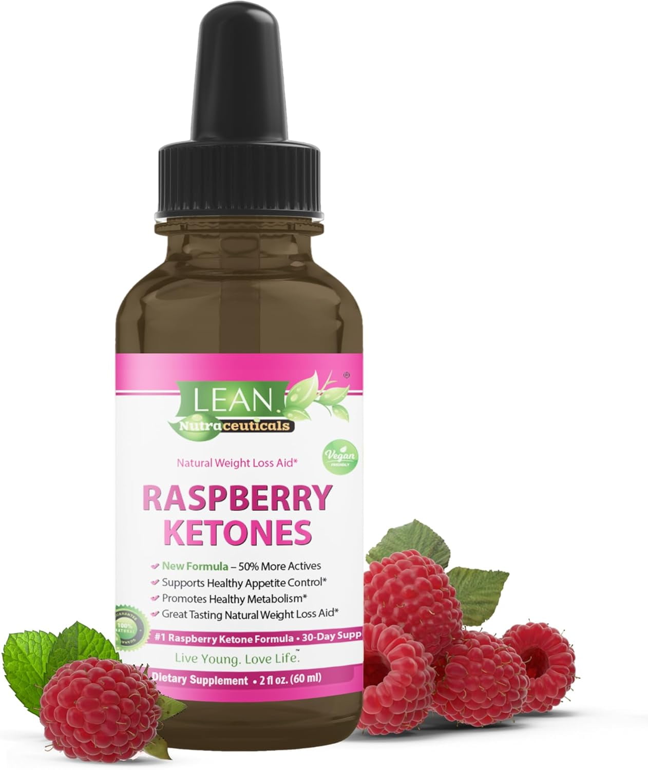 LEAN Nutraceuticals Raspberry Ketone Drops, 60 ml, Appetite Suppressant,  Keto Weight Loss Supplement - Walmart.com