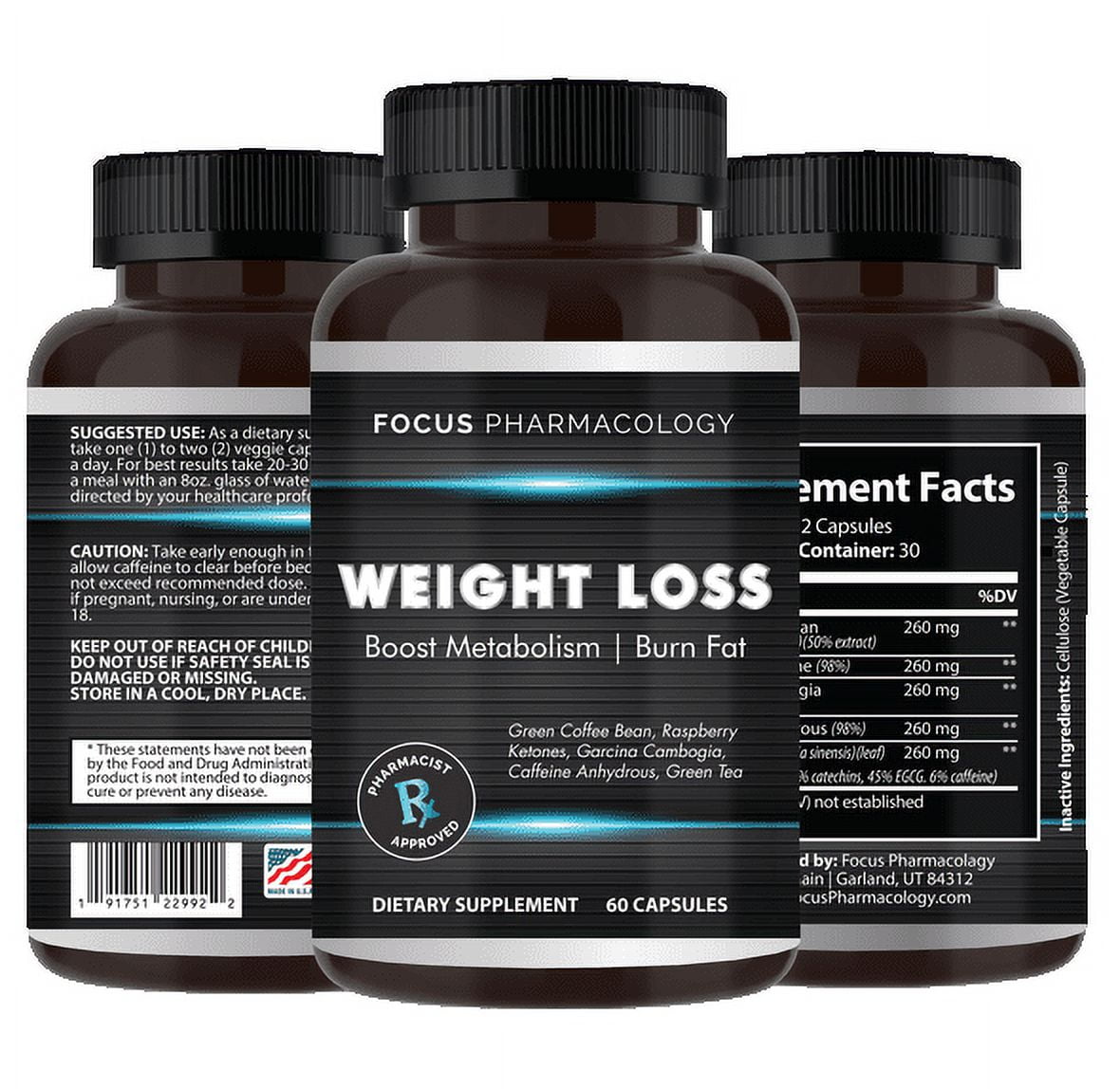 Weight Loss Supplement, Metabolism Booster and Fat Burner for Men and