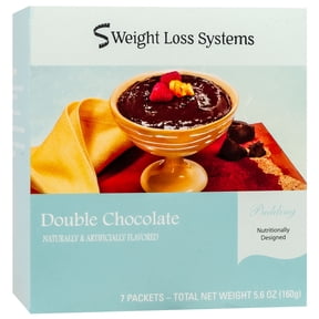 Weight Loss Systems Double Chocolate Pudding, High Protein 12g, Low Calorie, Low Carb, 7 Count Box