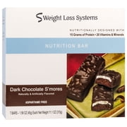 Weight Loss Systems Protein Bar - Dark Chocolate S'Mores - 7/Box - High Protein - Low Calorie - Low Fat
