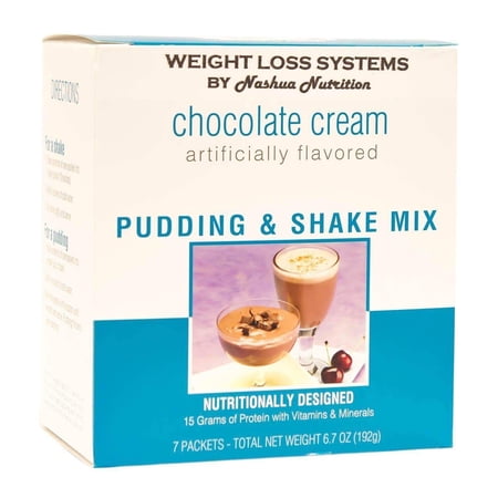 Weight Loss Systems Pudding and Shake - Chocolate - 7/Box - High Protein - Low Calorie - Low Fat - Low Carb