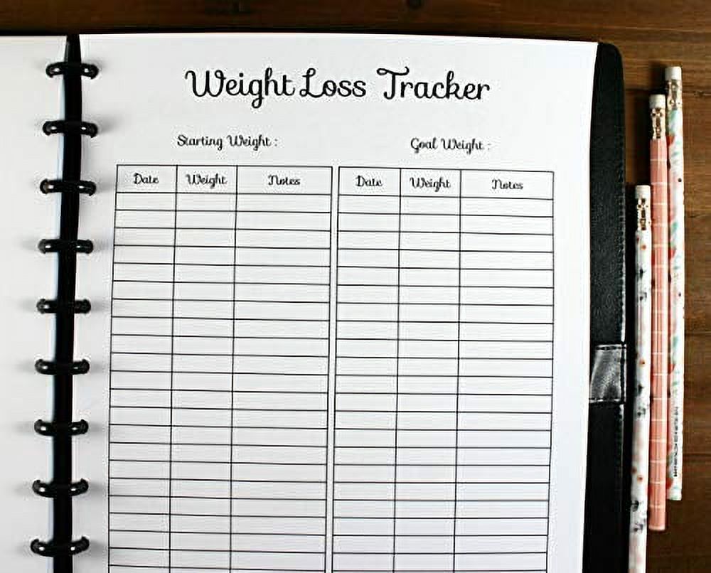 Weight Loss Tracker Inserts for 11 Disc Planners - Walmart.com