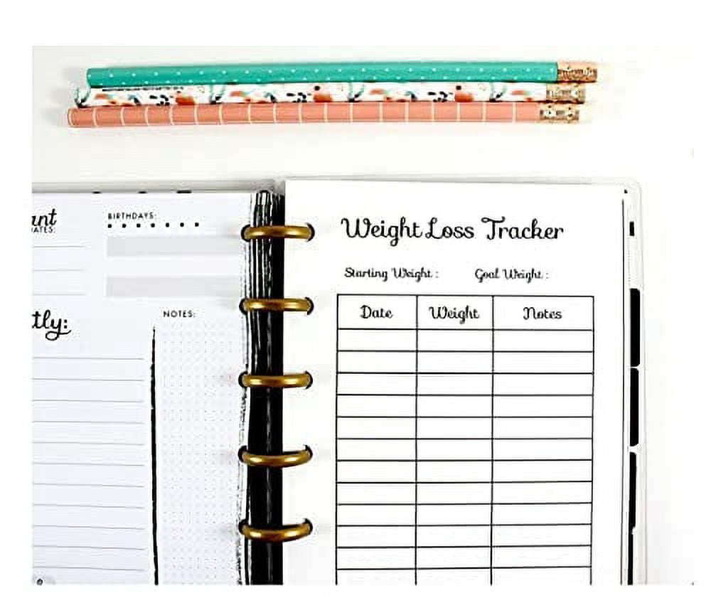 Weight Loss Tracker Inserts for 7 Disc Planners - Walmart.com