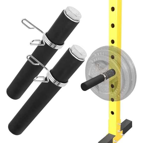 Weight Plate Holder Power Rack1Pair Olympic Plate Storage for Squat Rack Attachment- 2inch Plates Holder for Power Cage Rack