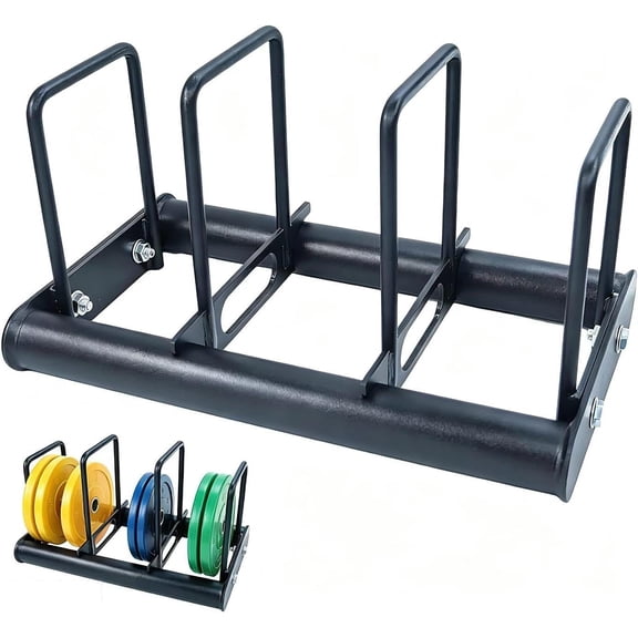 Weight Plate Rack for Use Singly or Combine Multiple Units,Weights Rack Holder for Plates Up to 600 lbs,Bumper Plate Storage Rack for Easy to Replace Olympic Weight Plates in Home Gym