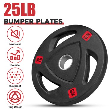 Heavy Duty Cast Iron Weight Plates – Rubber Coated For Grip, 1-Inch Center Hole, Multiple Weights Available For Home Gym & Strength Training