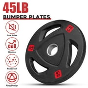 Weight Plates - Durable Rubber Grip Plates for Strength Training, Weightlifting, and Crossfit. Suitable for Weightlifting and Strength Training in Home & Gym