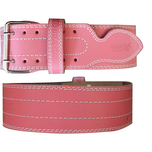 Weight Power Lifting Belt 4” Wide Cobra Grips Premium Genuine Leather Belt For Men & Women Adjustable Weightlifting Back Support