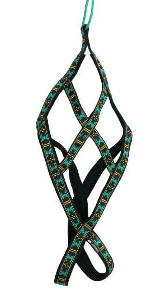 Weight Pulling Sledding Dog Harness X-Back Style Black/Green XXLarge, 24.5" Neck Circumference