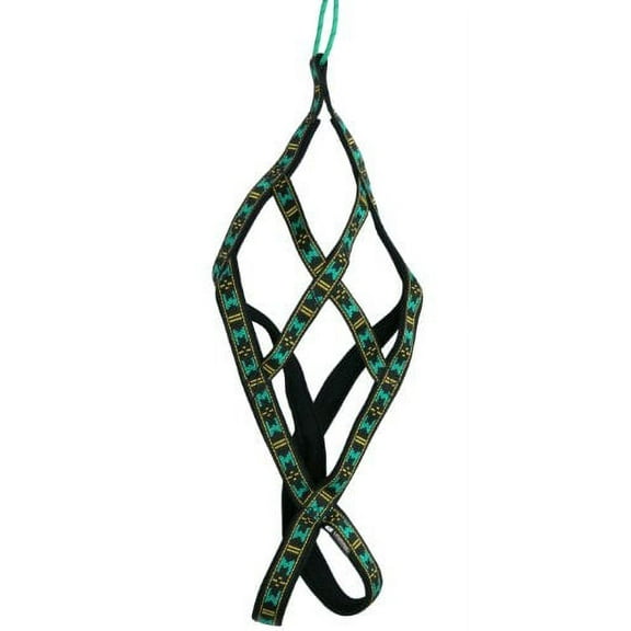 Weight Pulling Sledding Dog Harness X-Back Style Black/Green XXLarge, 24.5" Neck Circumference