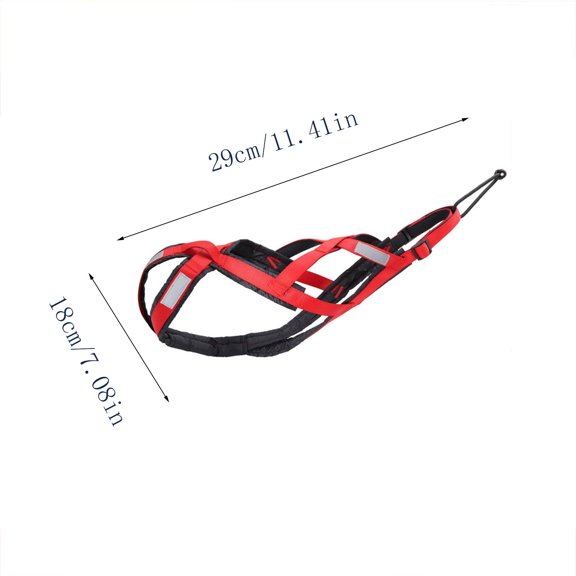Weight Pulling Training Gear, Adjustable Reflective Heavy Duty Nylon Dog Harness, No Pull Sled Bikejoring Tool For Medium Large Breeds